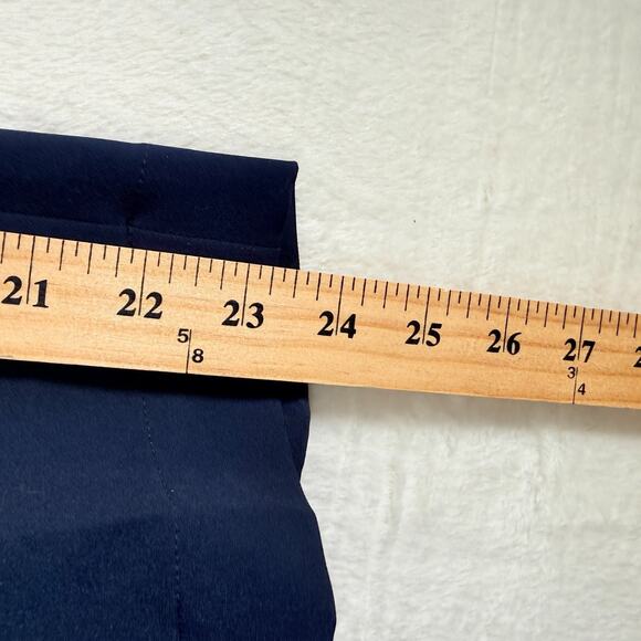 Ann Taylor The Tie Waist Ankle Pant High Rise Size S/P Navy Quiet Luxury Modern - Picture 8 of 9